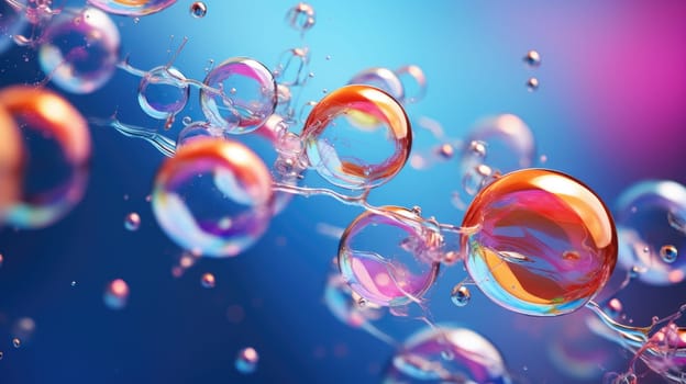 background with colorful and vibrant bubbles, ai