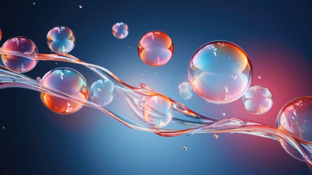 background with colorful and vibrant bubbles, ai