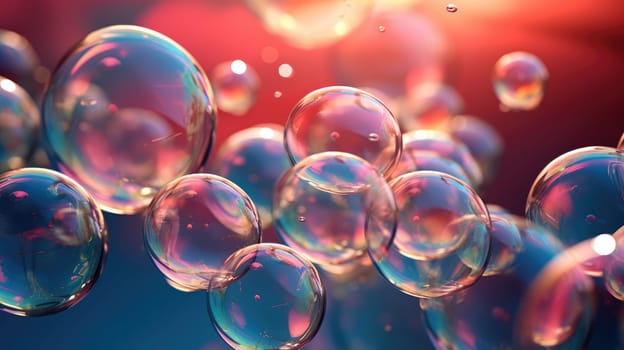 background with colorful and vibrant bubbles, ai