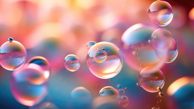 background with colorful and vibrant bubbles, ai