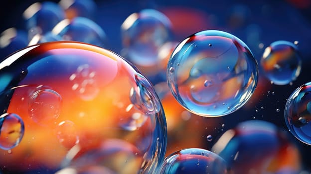 background with colorful and vibrant bubbles, ai