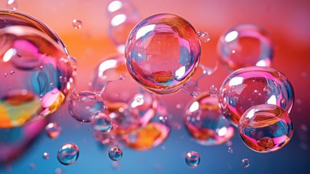 background with colorful and vibrant bubbles, ai