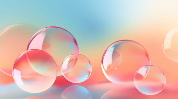 background with colorful and vibrant bubbles, ai
