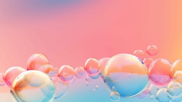 background with colorful and vibrant bubbles, ai