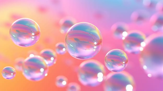 background with colorful and vibrant bubbles, ai