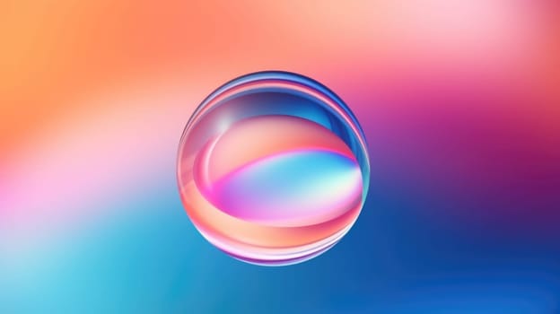 background with colorful and vibrant bubbles, ai
