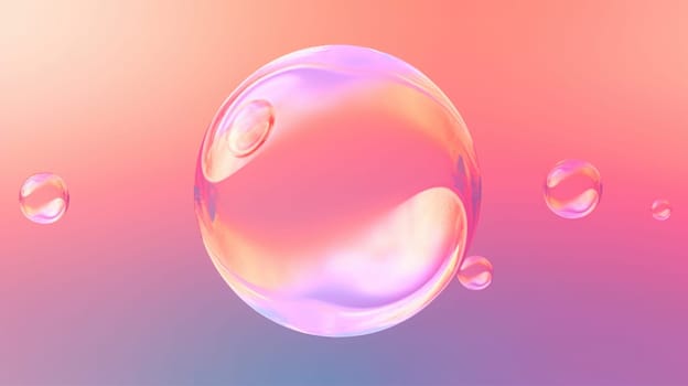 background with colorful and vibrant bubbles, ai