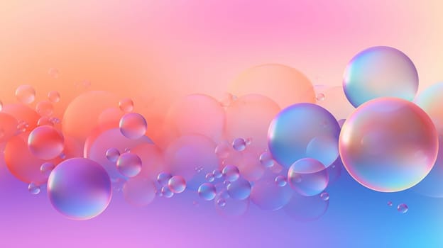 background with colorful and vibrant bubbles, ai