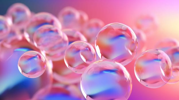 background with colorful and vibrant bubbles, ai