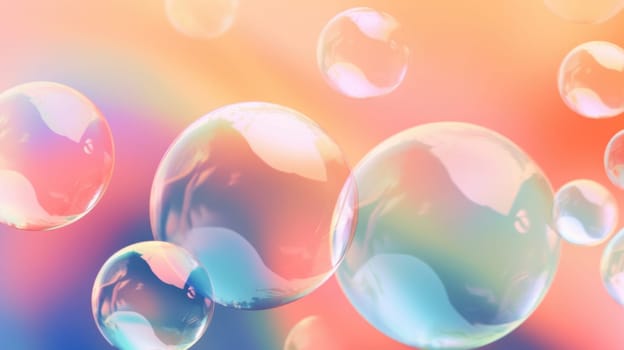 background with colorful and vibrant bubbles, ai