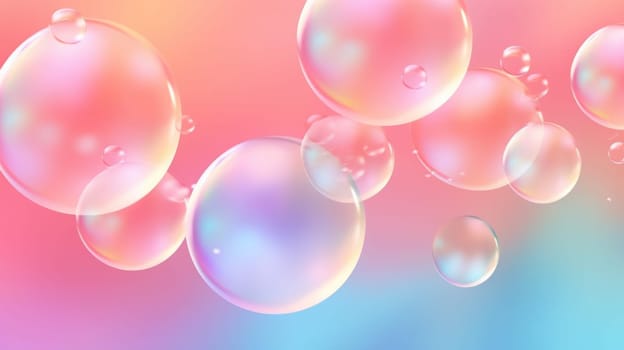 background with colorful and vibrant bubbles, ai