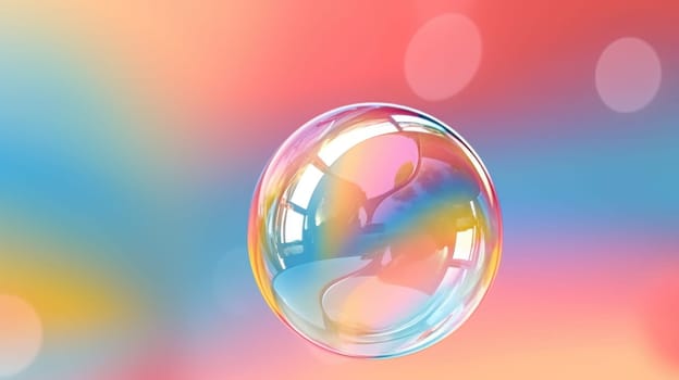 background with colorful and vibrant bubbles, ai