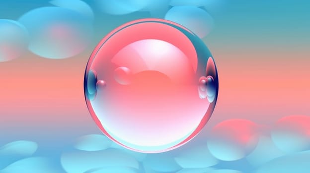 background with colorful and vibrant bubbles, ai