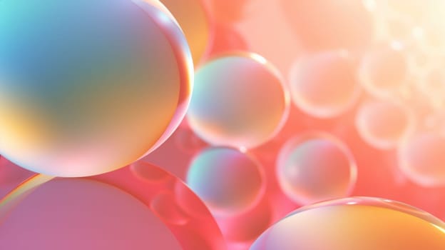 background with colorful and vibrant bubbles, ai