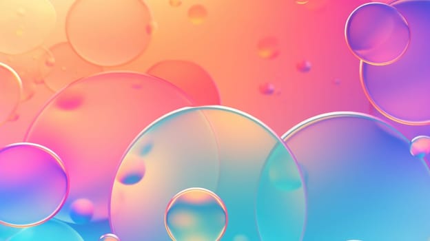 background with colorful and vibrant bubbles, ai