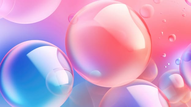 background with colorful and vibrant bubbles, ai