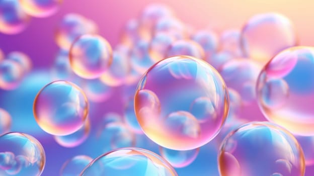 background with colorful and vibrant bubbles, ai