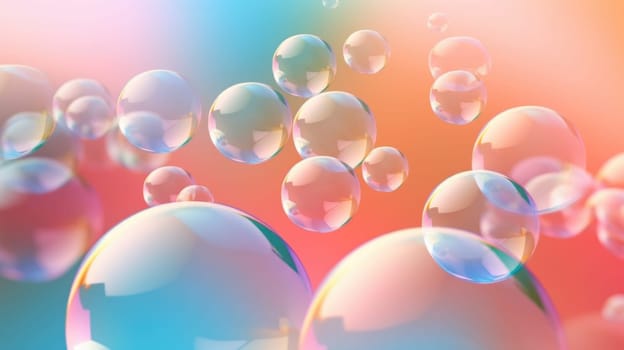 background with colorful and vibrant bubbles, ai