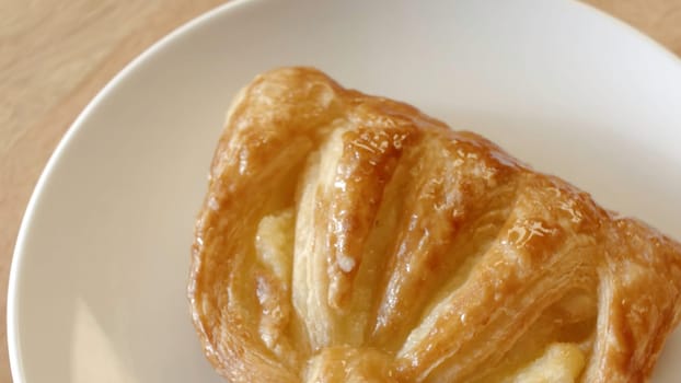 Appetizing pastries in bakery shop close up. Stock footage. Delicious homemade pastries.