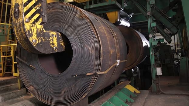 Old factory of auto components production. Warehouse of an aluminum pipes. the production of metal pipes. Pipe welding. Industrial zone, Steel pipelines and equipment. Metal pipes in a warehouse. Stack of new and shiny steel pipe in factory HD