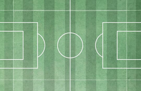 Football field with striped green grass background top view. Professional sport soccer concept