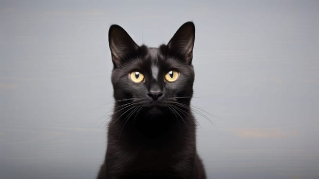 black cat pet portrait photography, ai