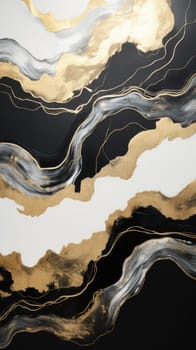 abstract mountains landscape in chinese ink painting style, ai