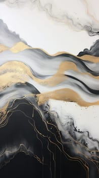 abstract mountains landscape in chinese ink painting style, ai