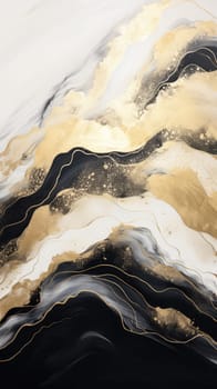 abstract mountains landscape in chinese ink painting style, ai