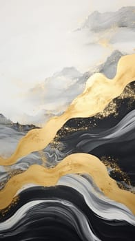abstract mountains landscape in chinese ink painting style, ai