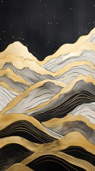 abstract mountains landscape in chinese ink painting style, ai