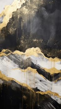 abstract mountains landscape in chinese ink painting style, ai
