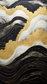 abstract mountains landscape in chinese ink painting style, ai