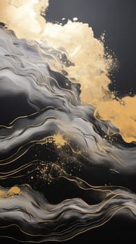 abstract mountains landscape in chinese ink painting style, ai