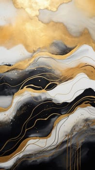 abstract mountains landscape in chinese ink painting style, ai