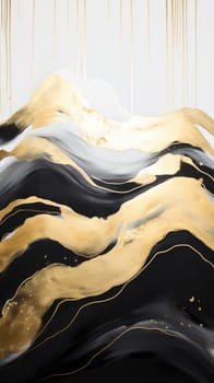abstract mountains landscape in chinese ink painting style, ai