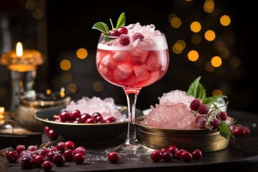 Winter Wonderland Punch is an alcoholic cocktail made with champagne, white wine, cranberry juice, and frozen berries. It is a festive and refreshing drink, perfect for winter holidays.