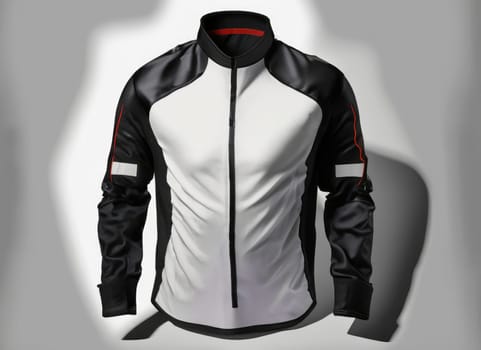 safty biker shirt for design mockup, white solid background.