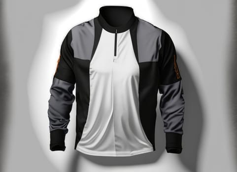 safty biker shirt for design mockup, white solid background.