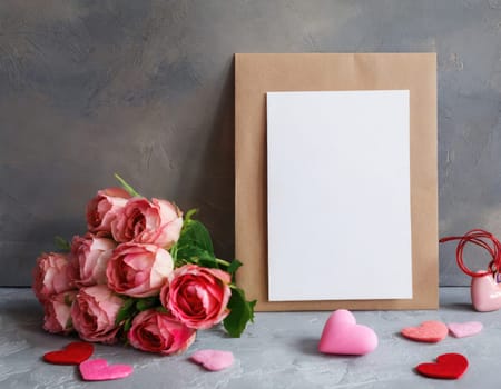 Valentine blank mockup decoration with copy space. 