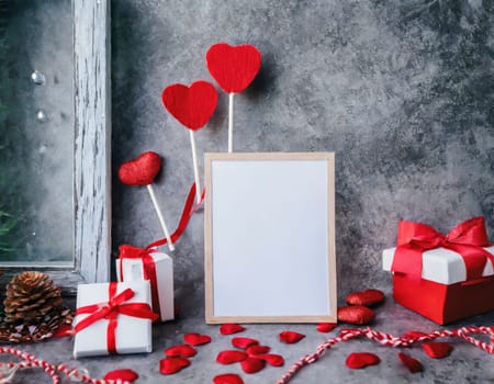 Valentine blank mockup decoration with copy space. 