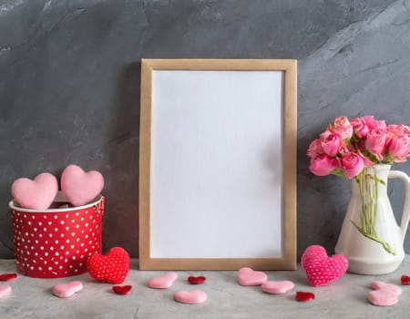 Valentine blank mockup decoration with copy space. 