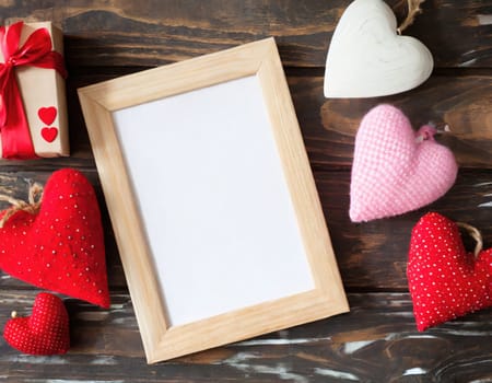 Valentine blank mockup decoration with copy space. 