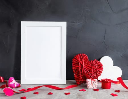 Valentine blank mockup decoration with copy space. 