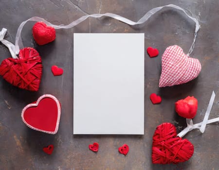 Valentine blank mockup decoration with copy space. 