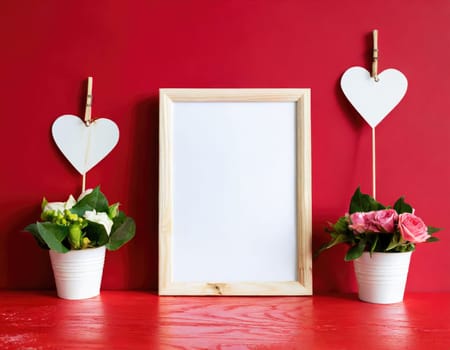 Valentine blank mockup decoration with copy space. 