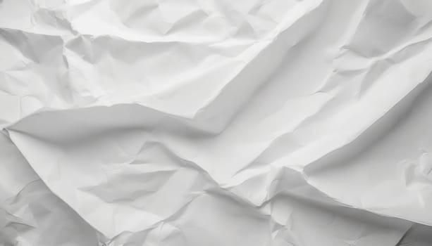 White crumpled paper texture background. Clean white paper