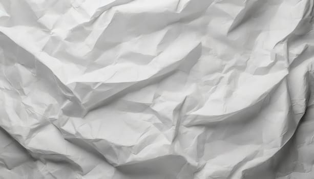 White crumpled paper texture background. Clean white paper