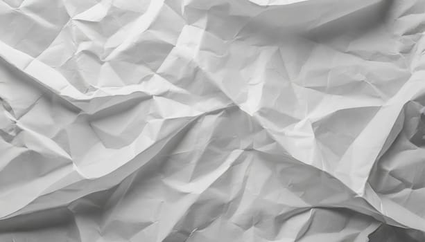 White crumpled paper texture background. Clean white paper