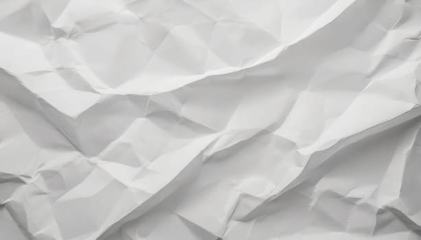 White crumpled paper texture background. Clean white paper